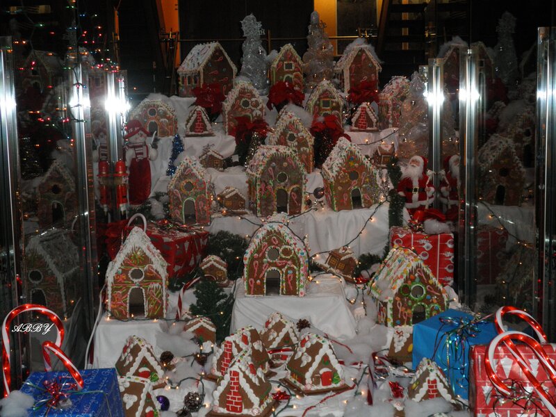 Gingerbread Village Display — Brown