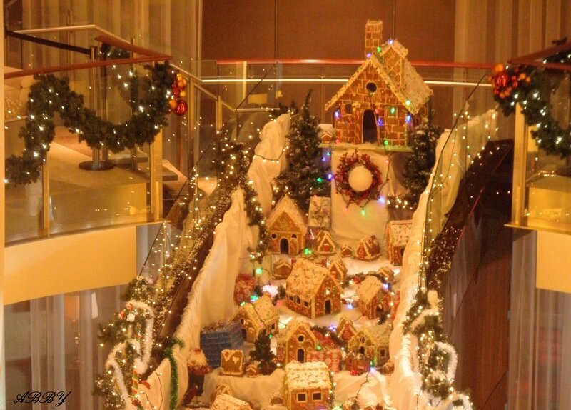 Gingerbread Village Display — White