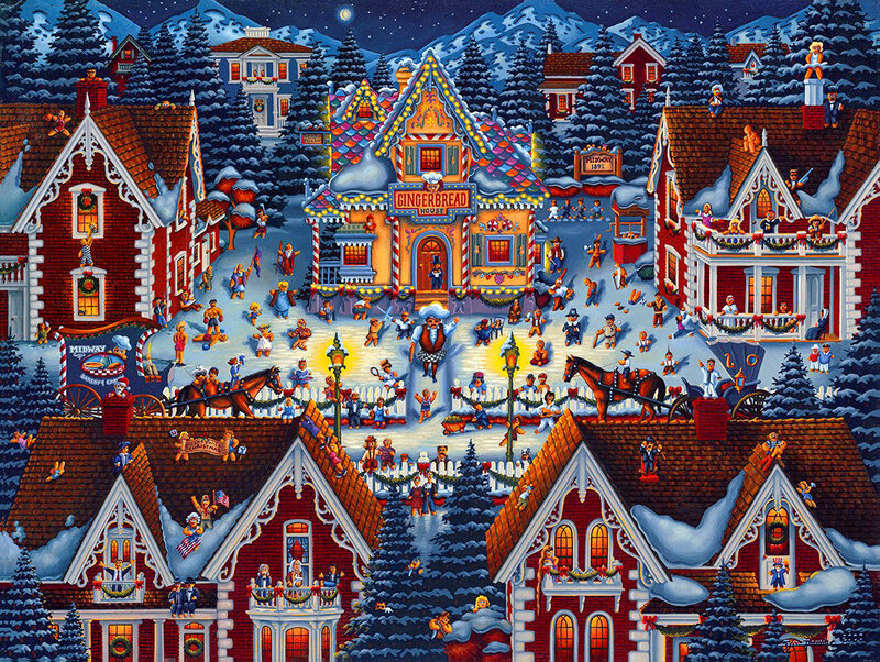 Gingerbread Village — Red