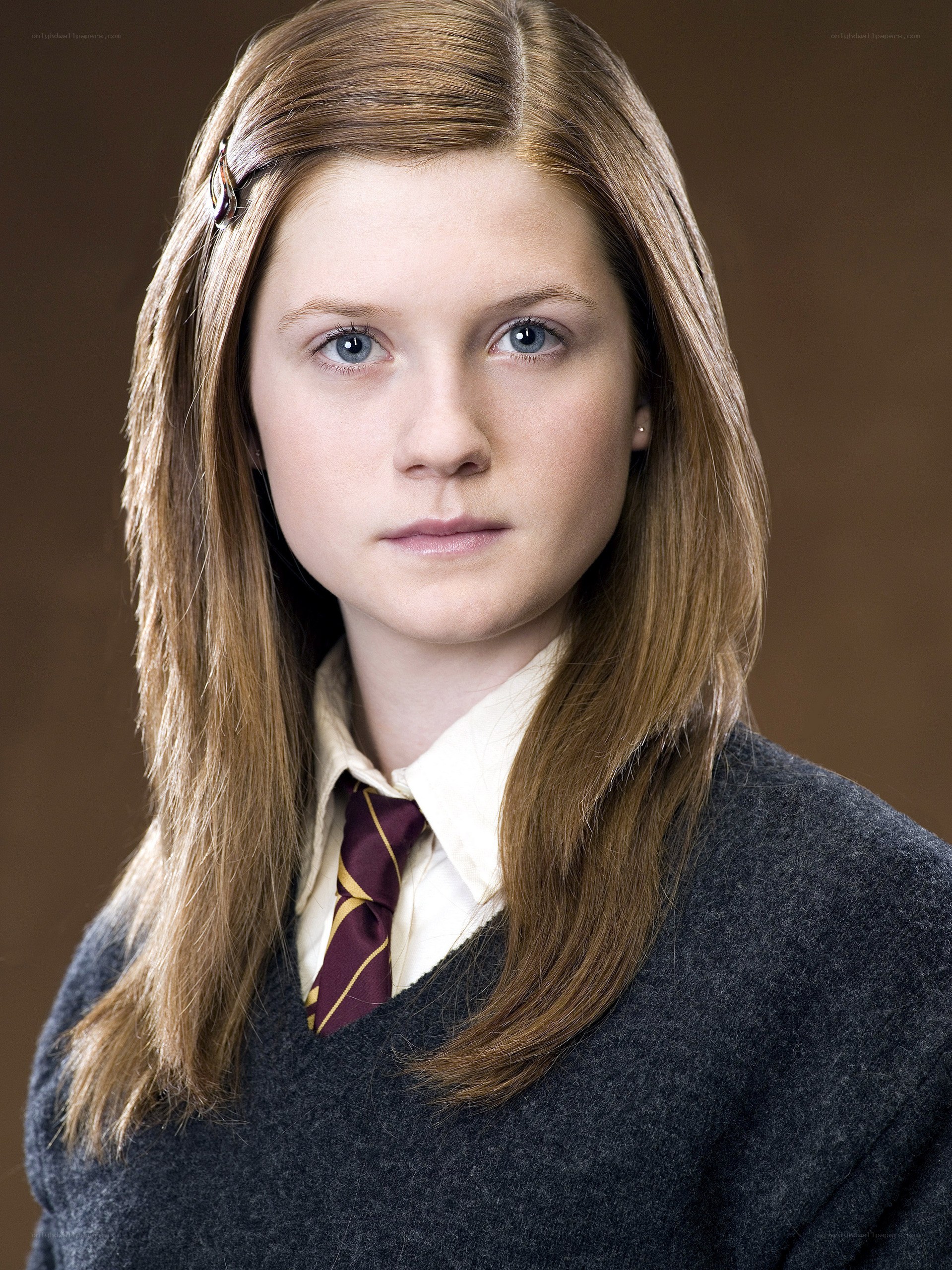 Ginny Weasley in school uniform