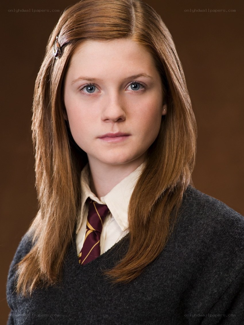 Ginny Weasley in school uniform