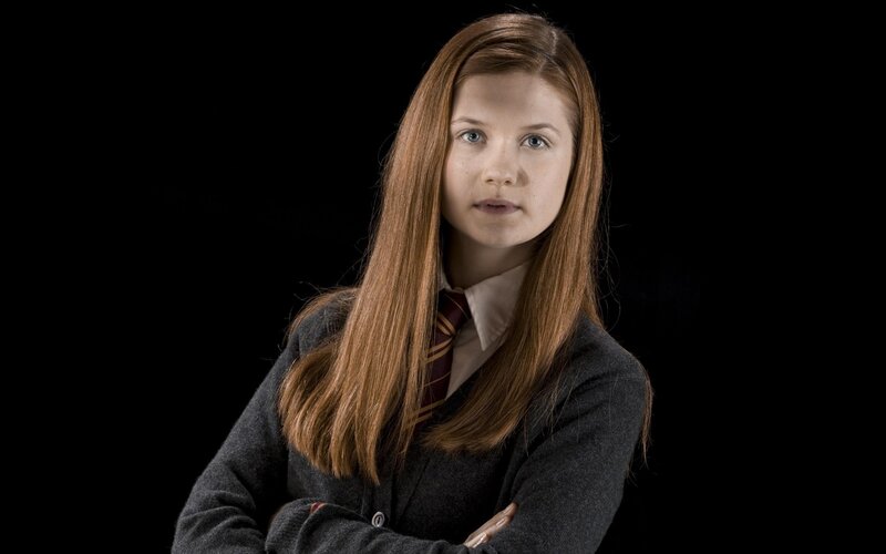 Ginny Weasley in school uniform