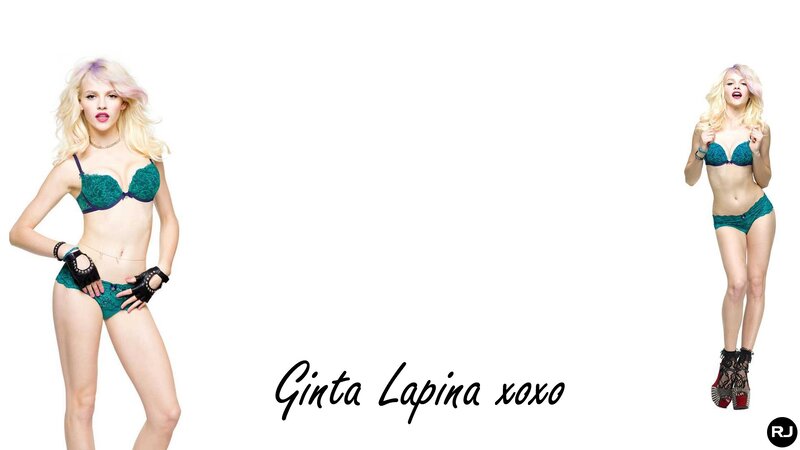 Ginta Lapina in lingerie