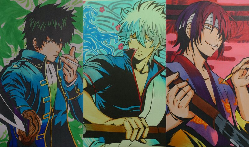 Gintama anime character trio