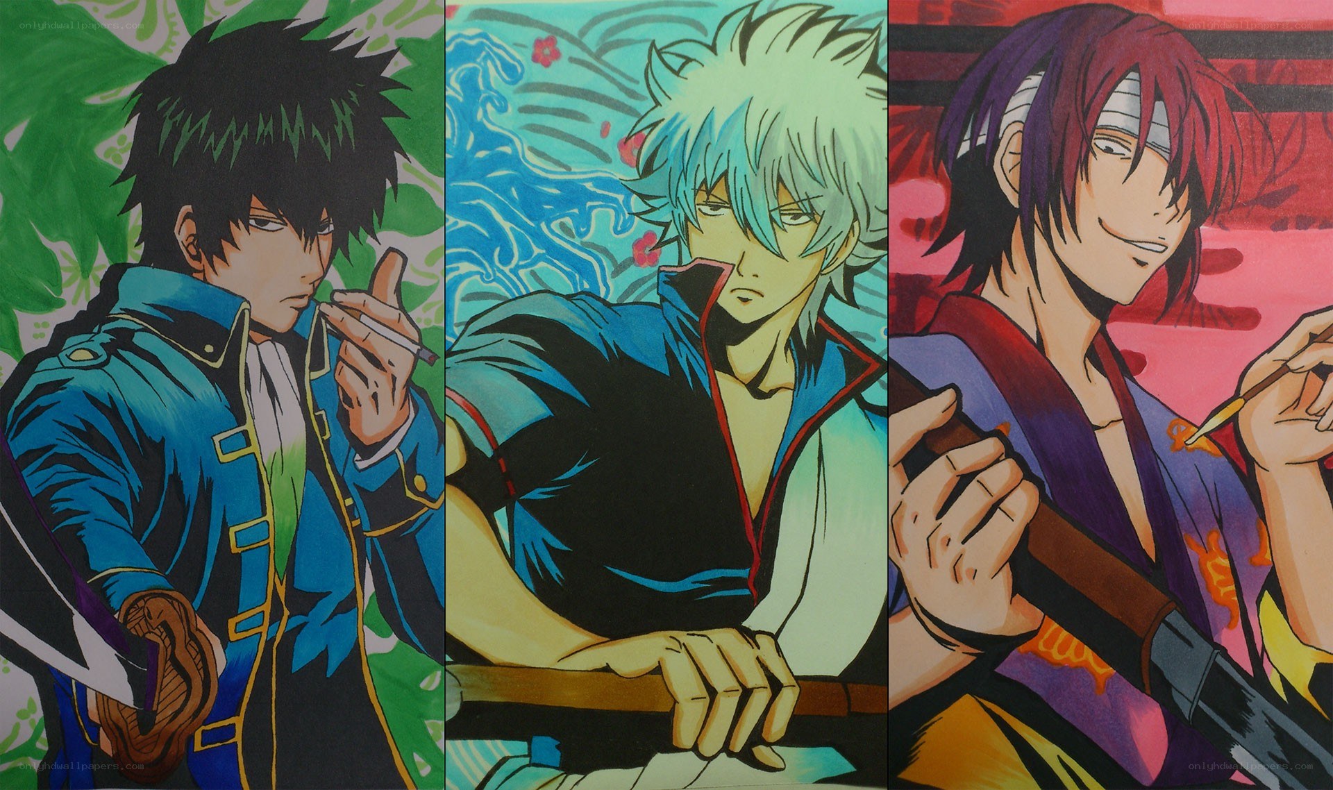 Gintama anime character trio