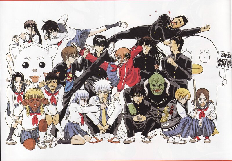 Gintama character group portrait