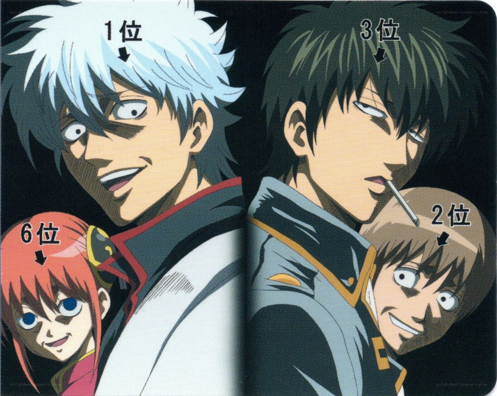 Gintama character rankings