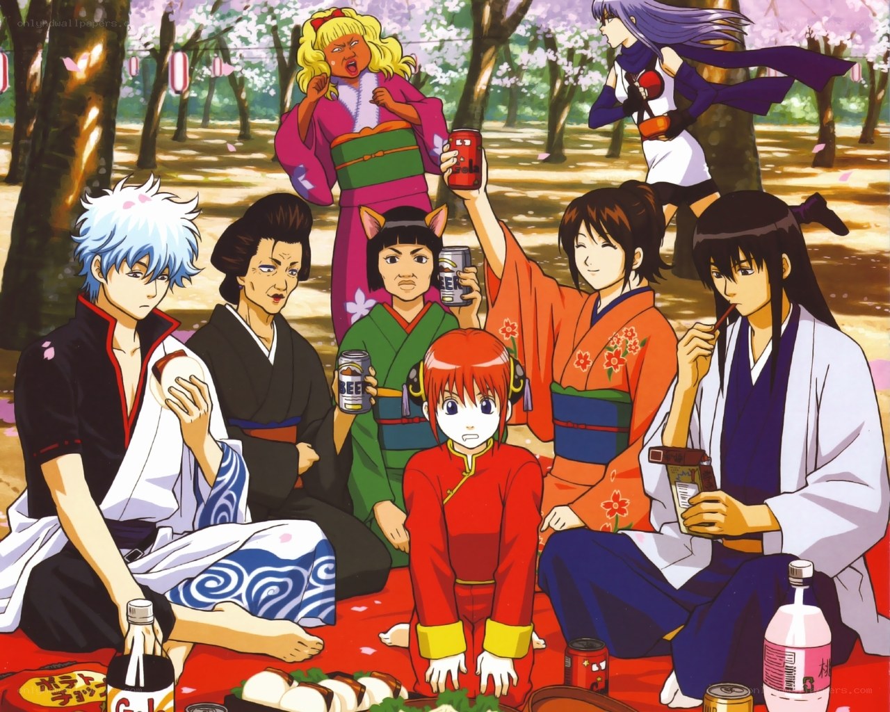 Gintama characters at picnic