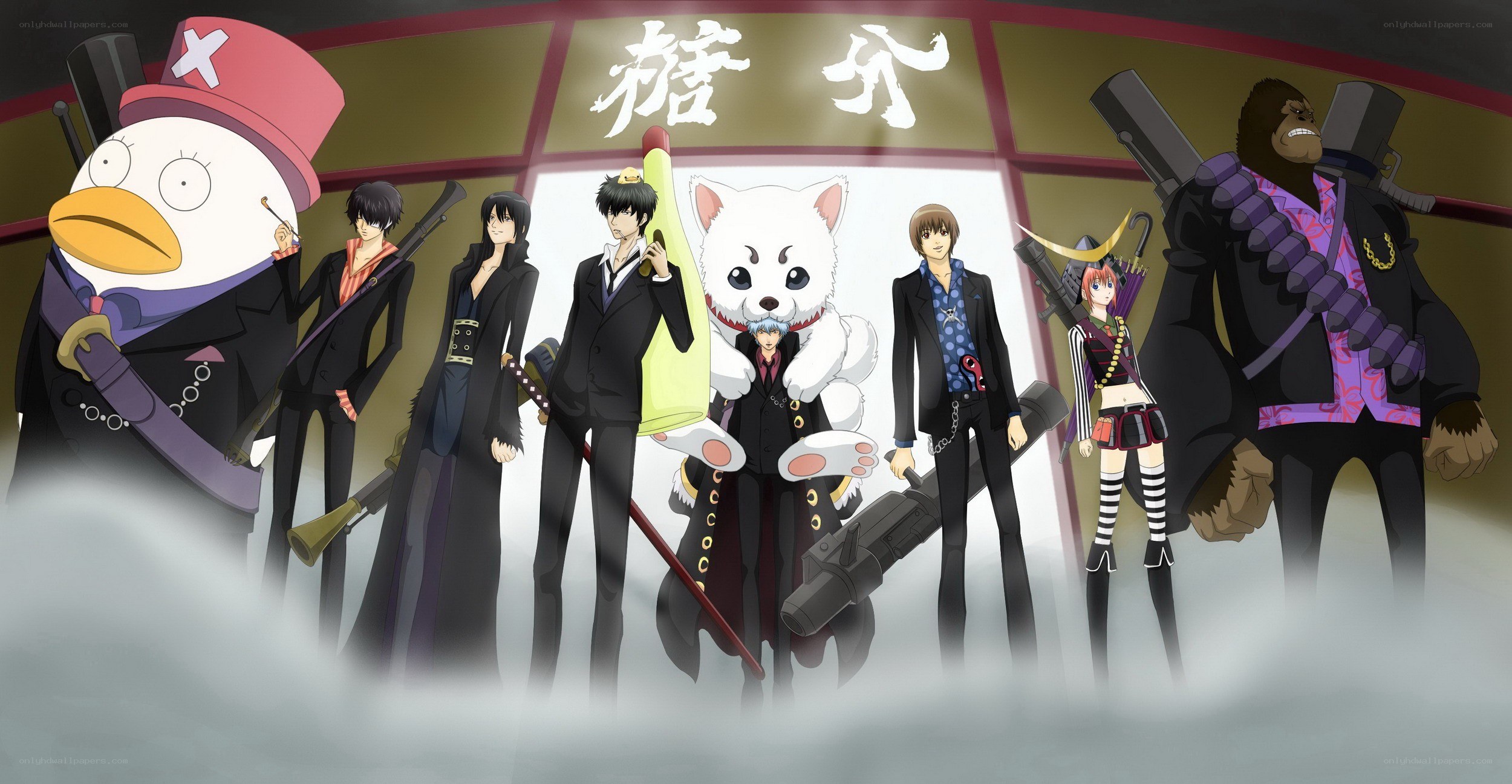 Gintama characters in a group shot