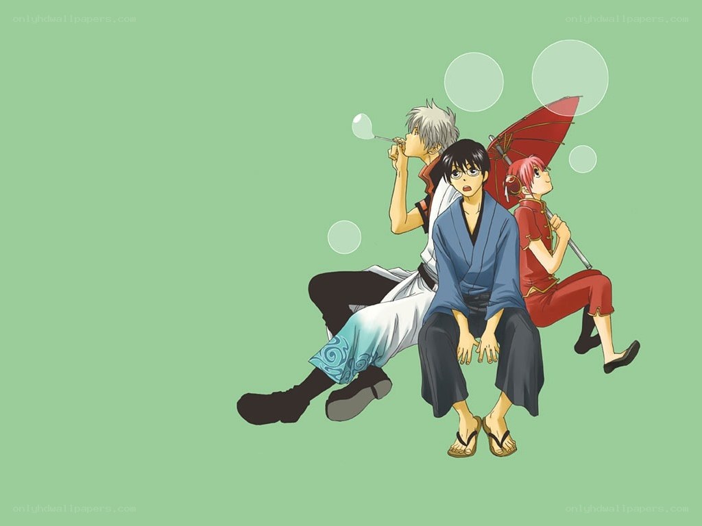 Gintama characters in casual scene