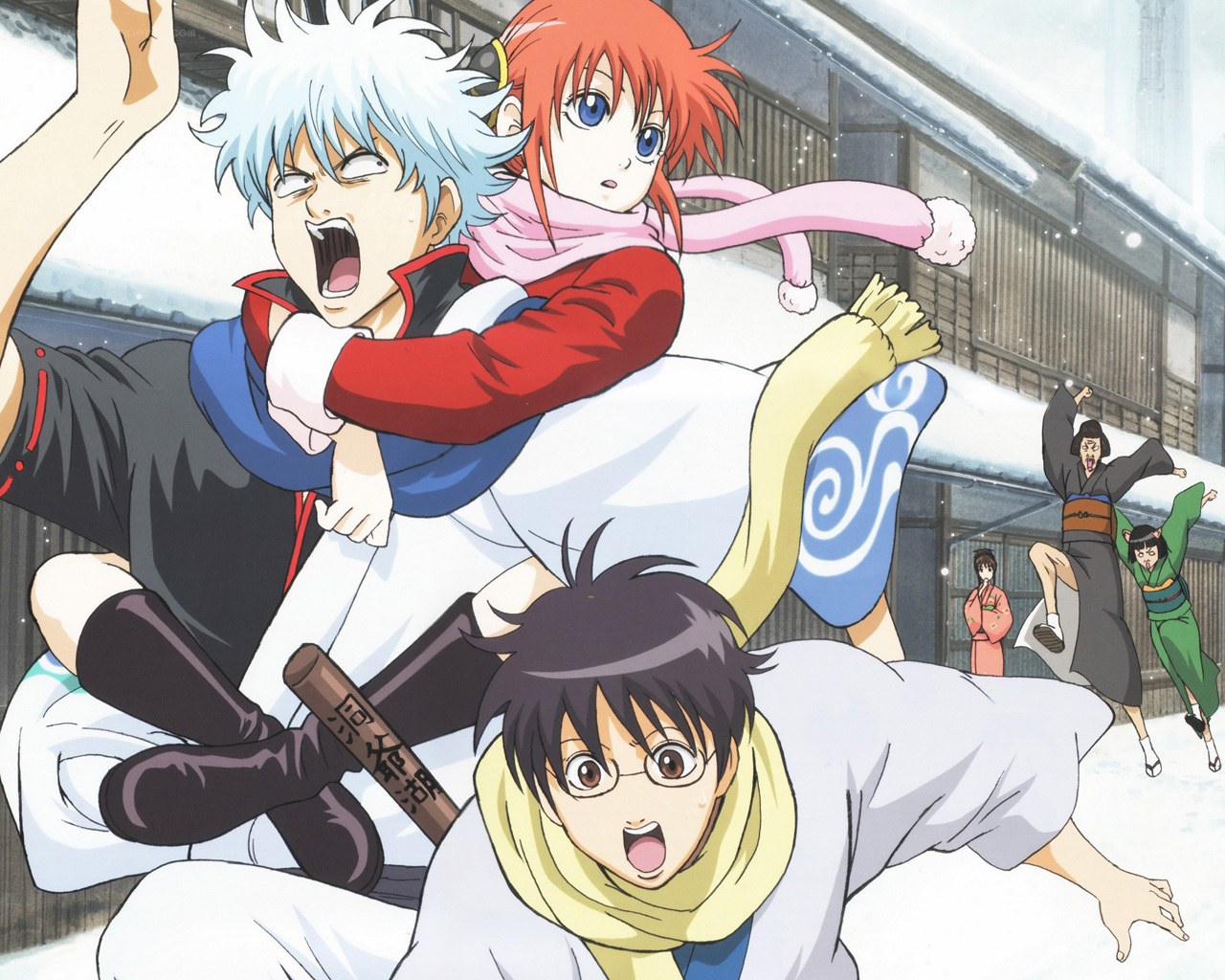 Gintama characters in snow