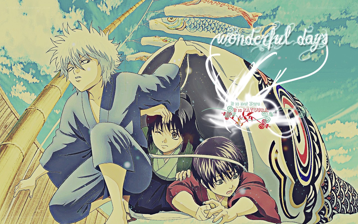 Gintama characters on boat