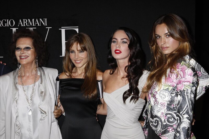 Giorgio Armani event with four women