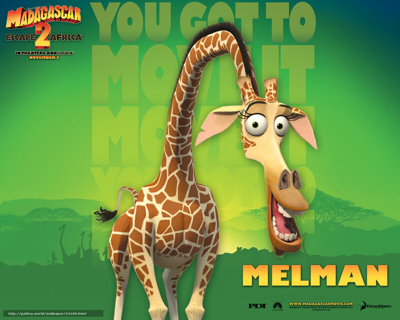 Giraffe Character Melman — Green