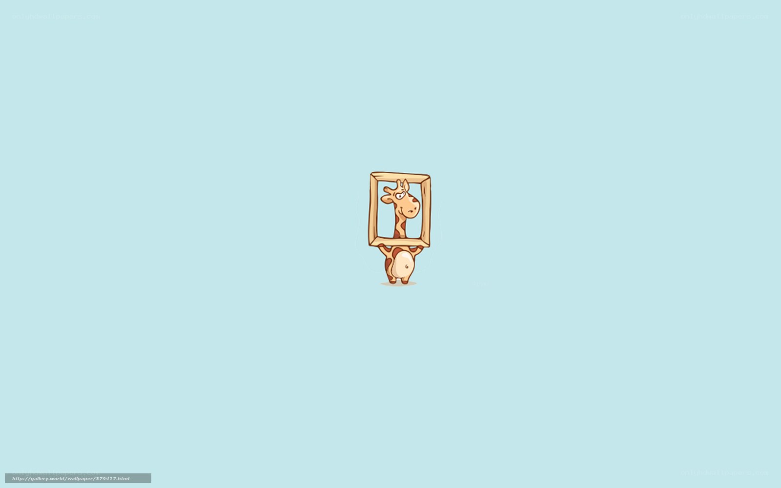 giraffe holding a frame