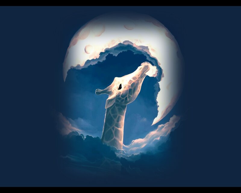 Giraffe in Clouds