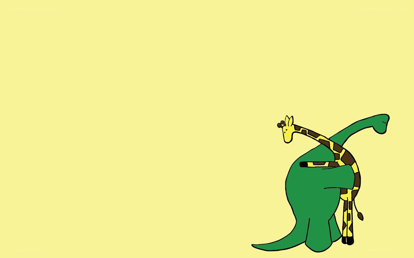 giraffe in green costume