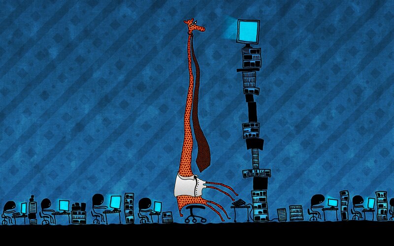 Giraffe in Office