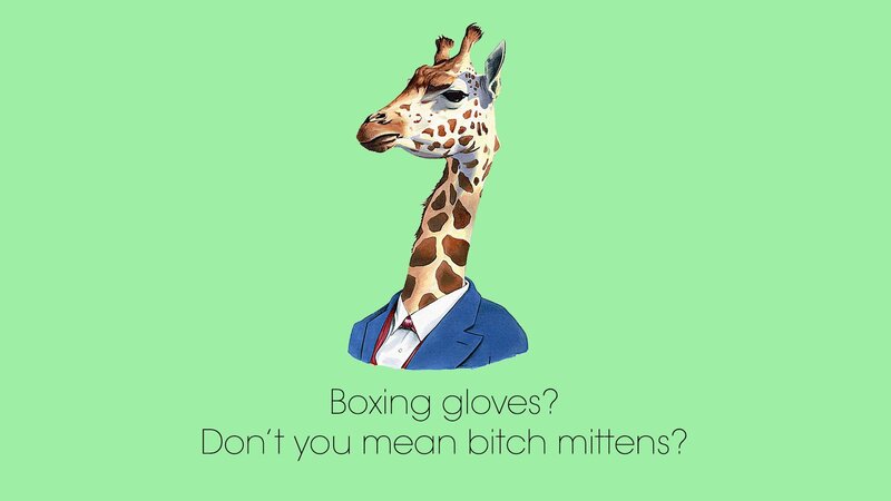 Giraffe in Suit — Green