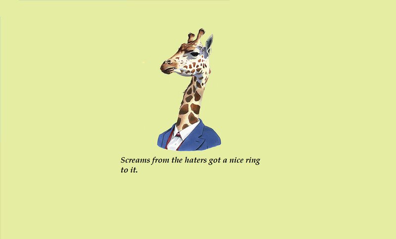 Giraffe in Suit