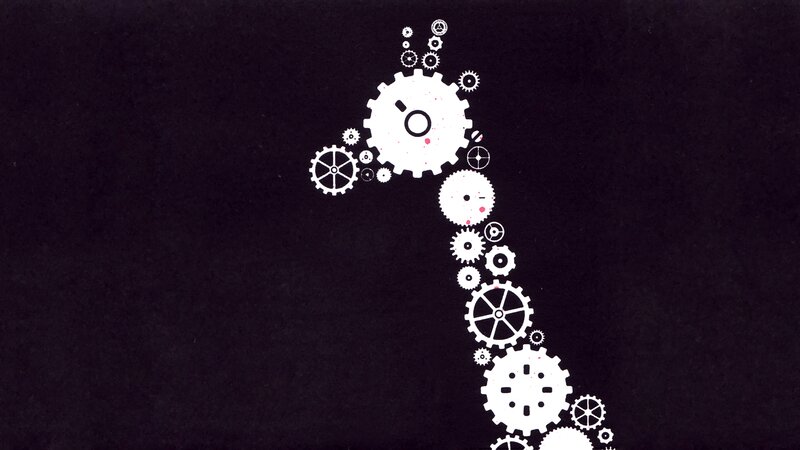 Giraffe Made of Gears