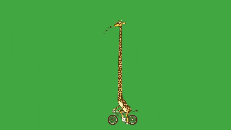 Giraffe on Bicycle