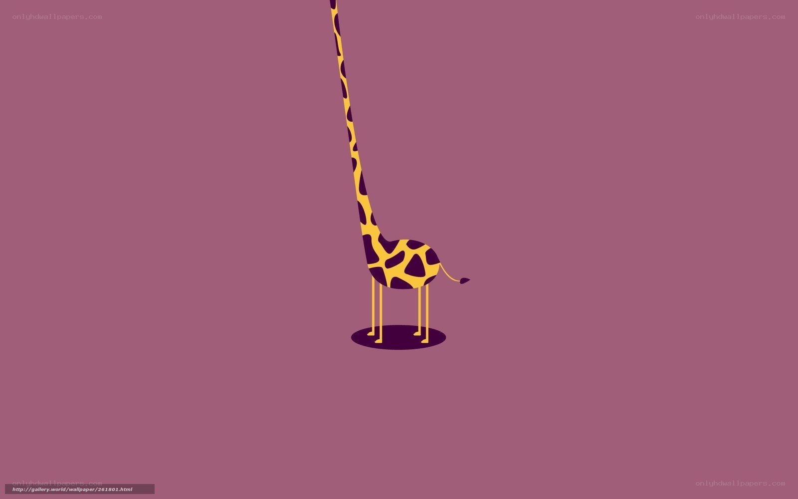 Giraffe on purple background