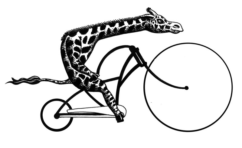 Giraffe Riding Bicycle