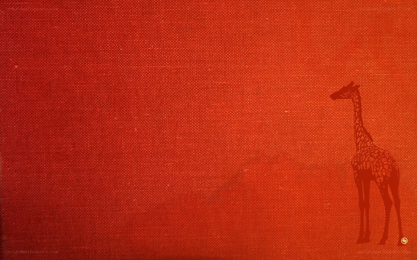 giraffe silhouette on red fabric