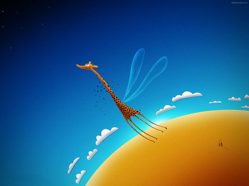 Giraffe with Wings