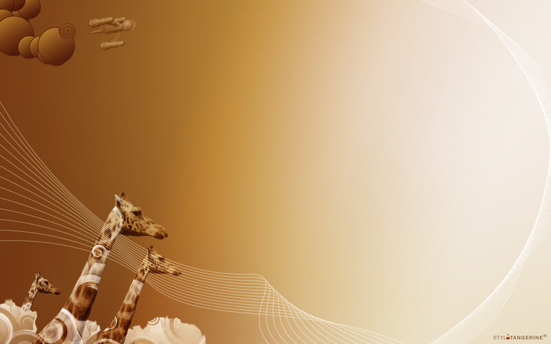 giraffes with abstract background