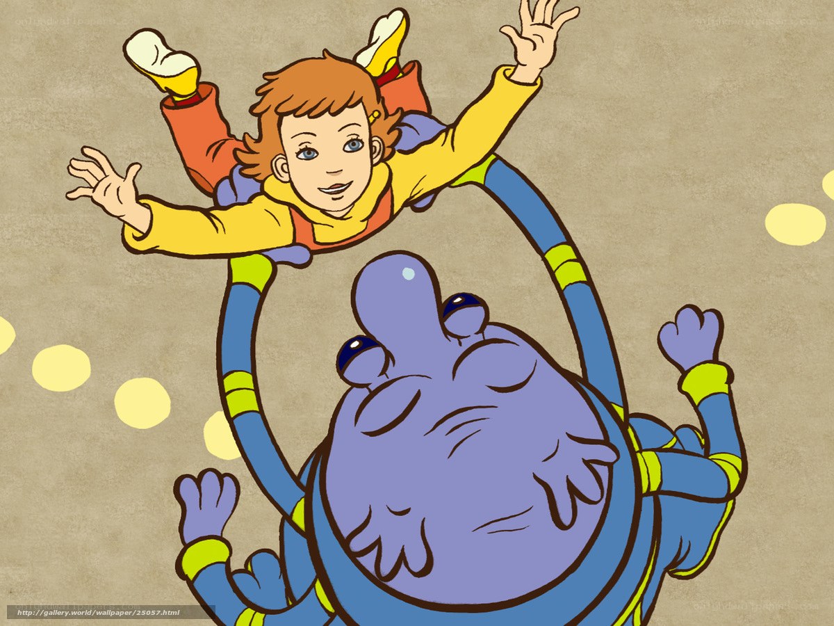 girl and alien in space