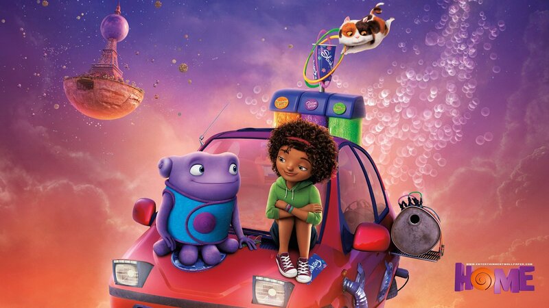 Girl and Alien on Car