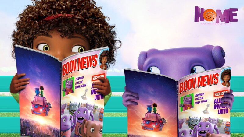 Girl and Alien Reading Magazine — Purple