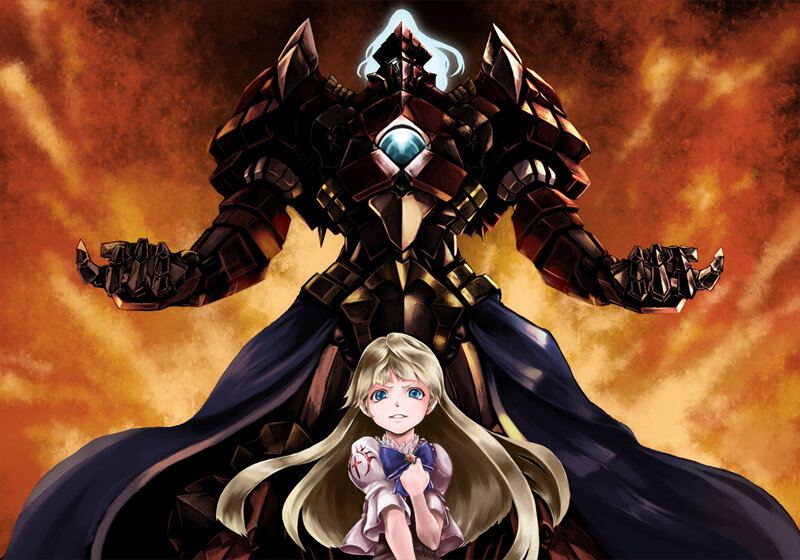 Girl and Armored Figure