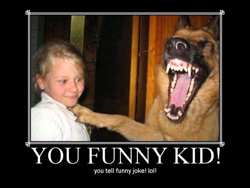 Girl and Barking Dog
