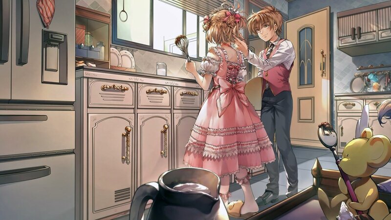 Girl and Boy in Kitchen
