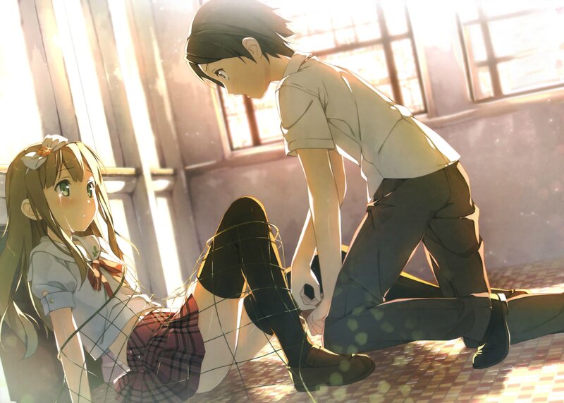 Girl and Boy in School