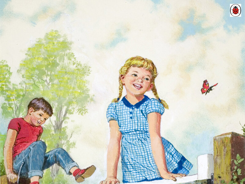 Girl and Boy on Wall