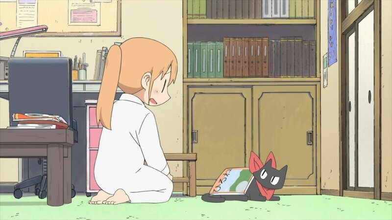 girl and cat in room