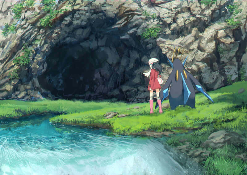 Girl and Creature by Cave