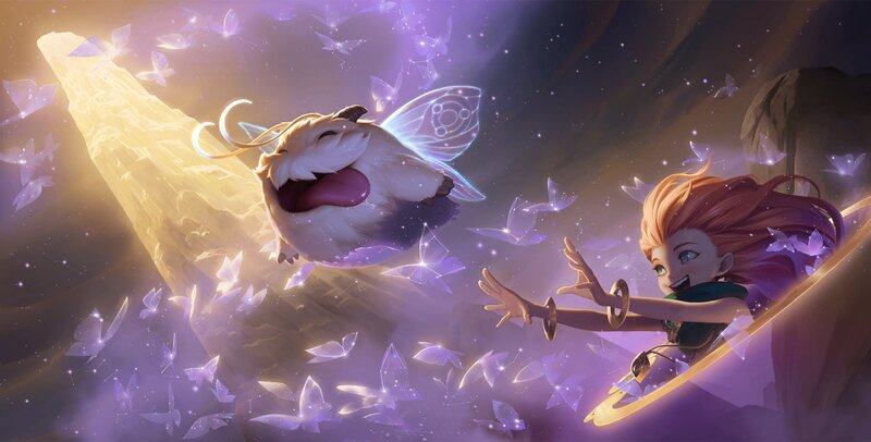 Girl and Creature Flying