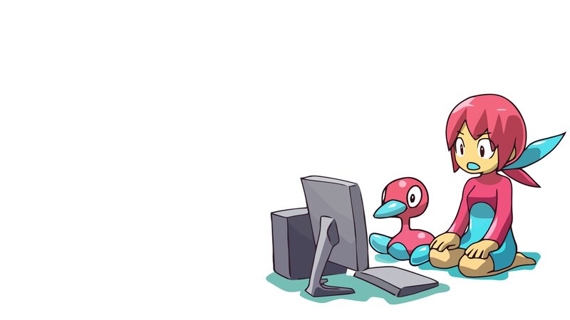 Girl and Duck-like Creature