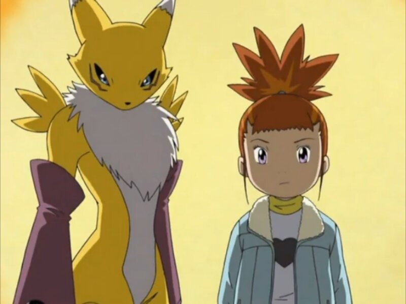 Girl and Fox-like Creature — Yellow