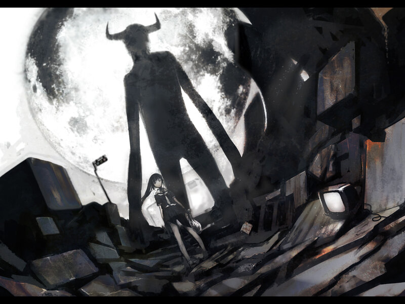 Girl and Giant Shadow