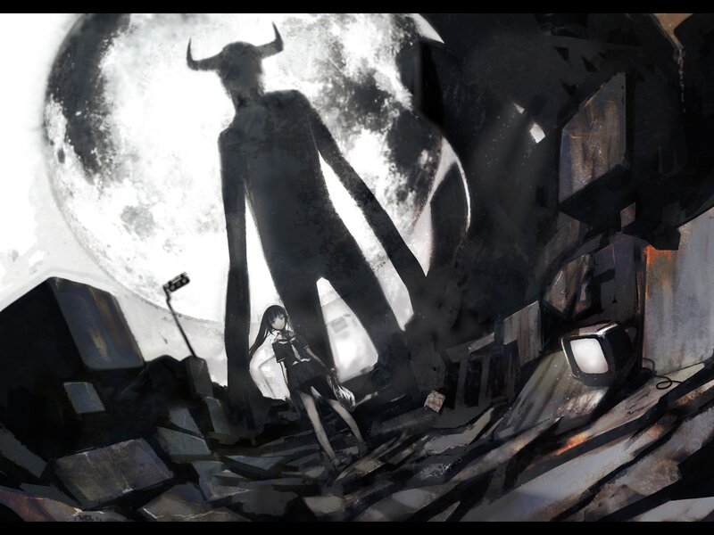Girl and Giant Silhouette