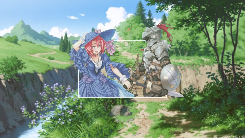Girl and Knight on Bridge
