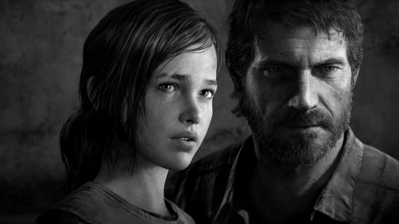 Girl and Man Portrait — Black