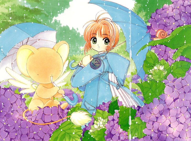 Girl and Mouse in Flowers