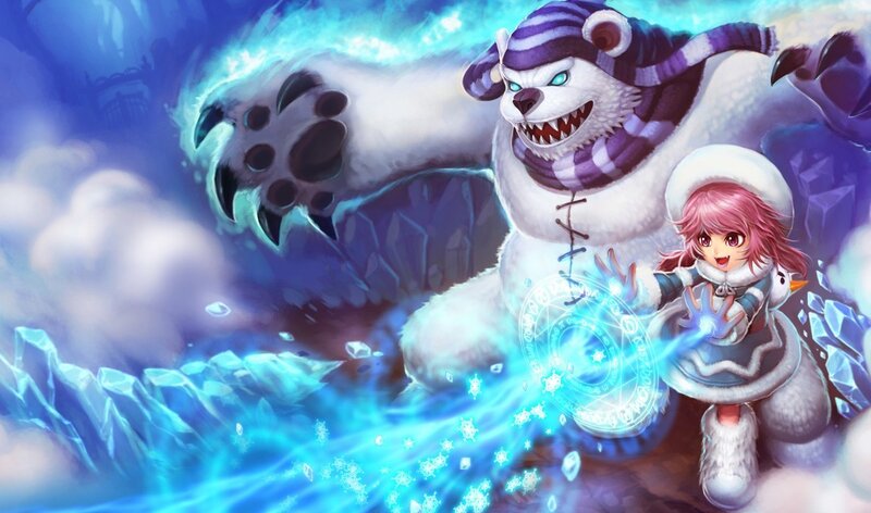 girl and polar bear in ice magic